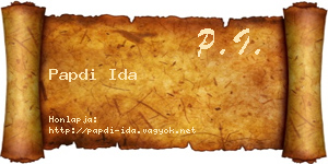 Papdi Ida névjegykártya